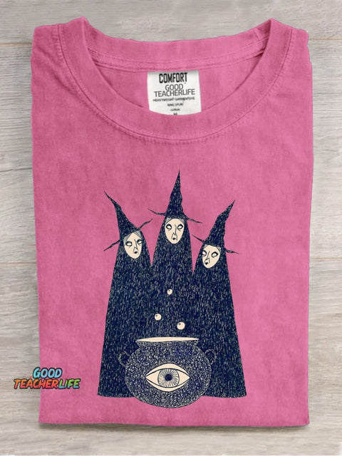 Mysterious Three Witches Decorative Pattern T-shirt