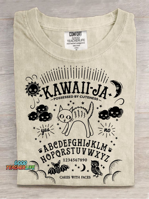 Kitten Ouija Board Decorative Pattern T-shirt