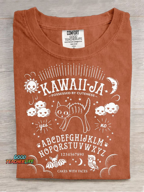 Kitten Ouija Board Decorative Pattern T-shirt