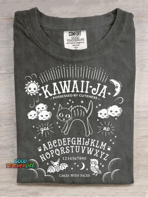 Kitten Ouija Board Decorative Pattern T-shirt