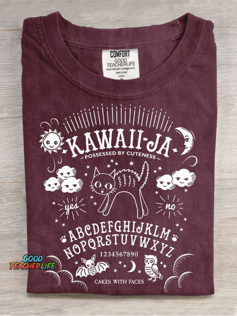Kitten Ouija Board Decorative Pattern T-shirt