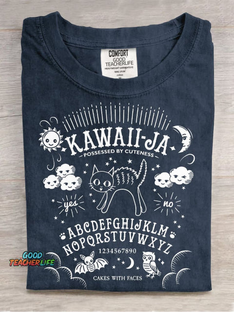 Kitten Ouija Board Decorative Pattern T-shirt