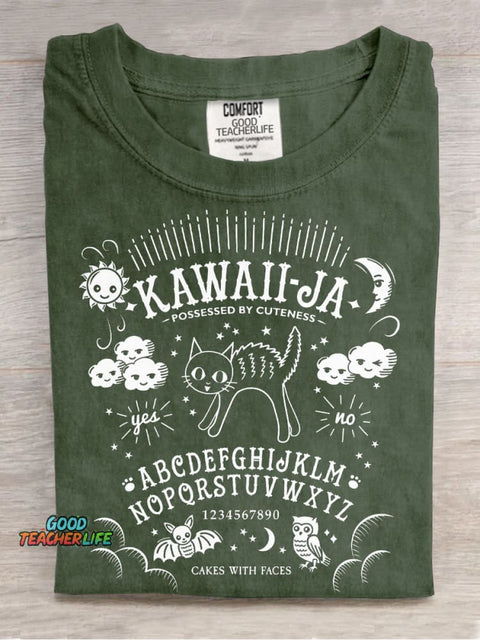 Kitten Ouija Board Decorative Pattern T-shirt