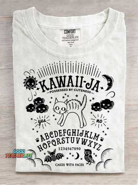Kitten Ouija Board Decorative Pattern T-shirt