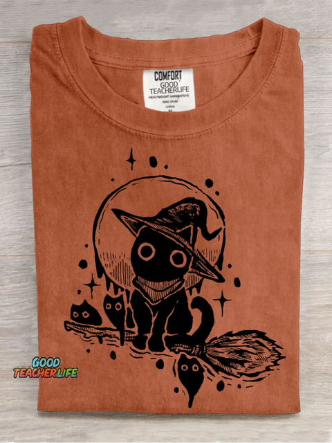 Wizard Cat Decorative Pattern T-shirt