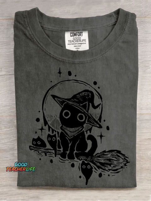 Wizard Cat Decorative Pattern T-shirt