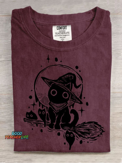 Wizard Cat Decorative Pattern T-shirt