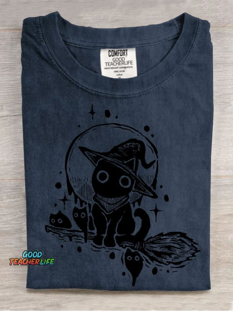 Wizard Cat Decorative Pattern T-shirt