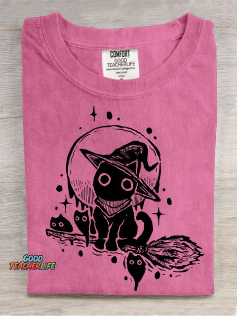 Wizard Cat Decorative Pattern T-shirt