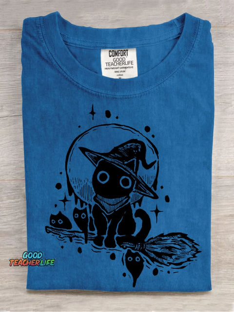 Wizard Cat Decorative Pattern T-shirt