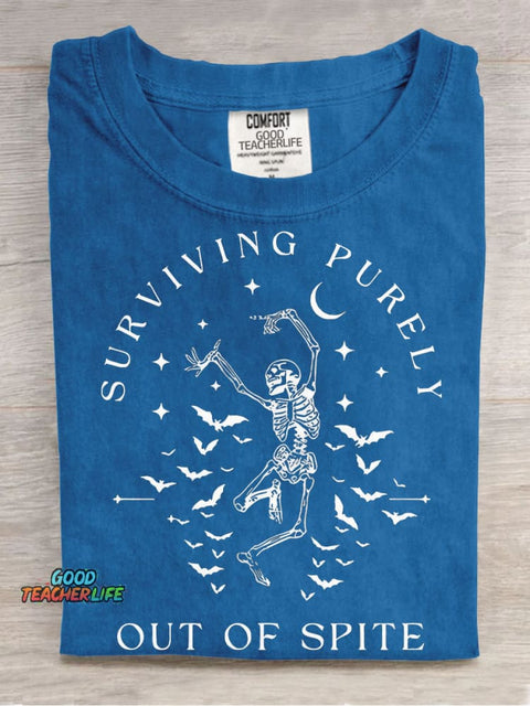 Dancing Skeleton Decorative Pattern T-shirt