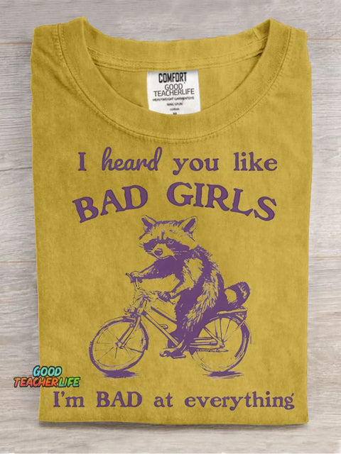 Bad Girls Decorative Pattern T-shirt