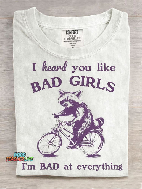 Bad Girls Decorative Pattern T-shirt