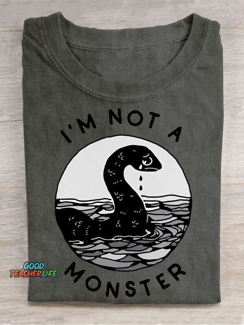 I'm Not A Monster Decorative Pattern T-shirt