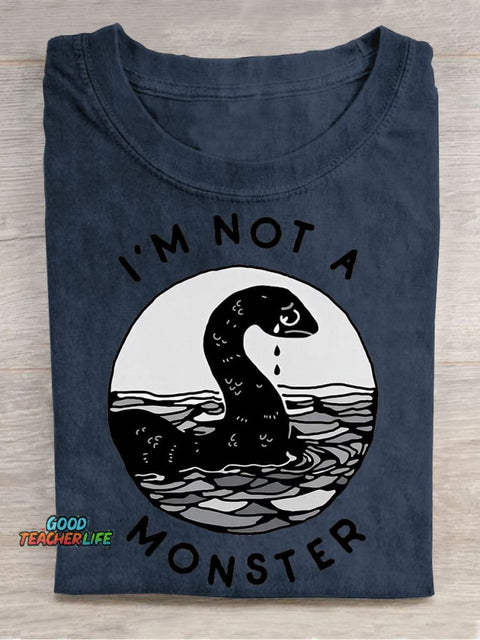 I'm Not A Monster Decorative Pattern T-shirt