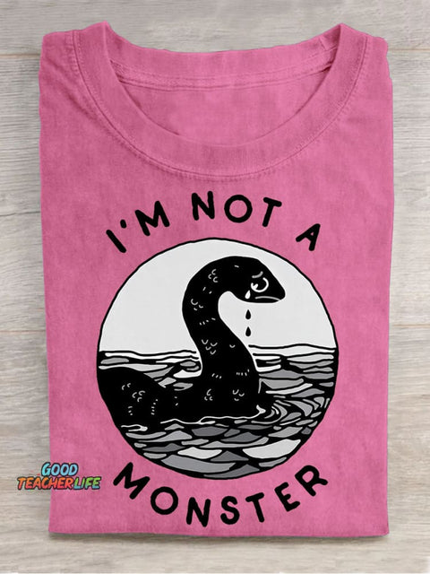 I'm Not A Monster Decorative Pattern T-shirt