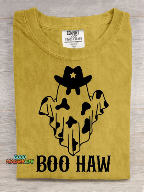 Halloween Cowboy Ghost Decorative Pattern T-shirt