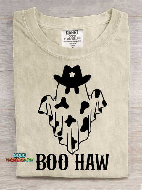 Halloween Cowboy Ghost Decorative Pattern T-shirt