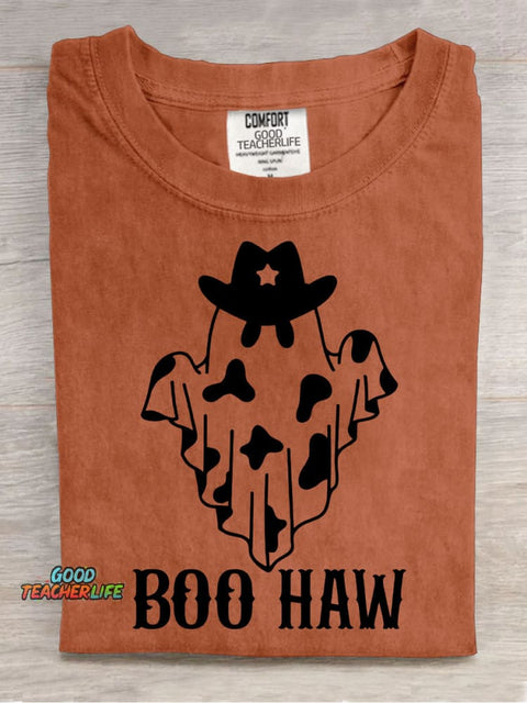Halloween Cowboy Ghost Decorative Pattern T-shirt