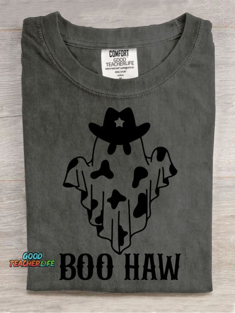 Halloween Cowboy Ghost Decorative Pattern T-shirt