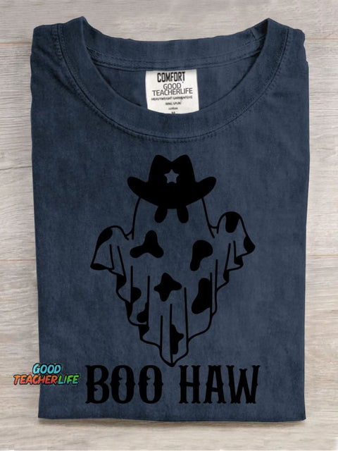 Halloween Cowboy Ghost Decorative Pattern T-shirt