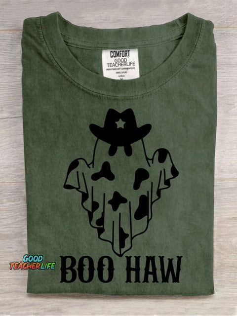 Halloween Cowboy Ghost Decorative Pattern T-shirt