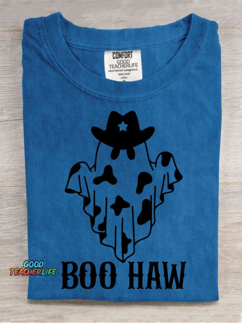 Halloween Cowboy Ghost Decorative Pattern T-shirt