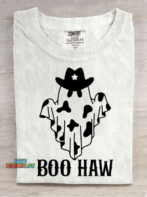 Halloween Cowboy Ghost Decorative Pattern T-shirt