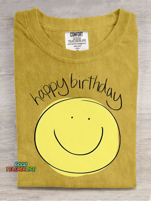 Happy Birthday Decorative Pattern T-shirt
