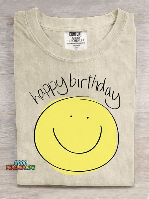 Happy Birthday Decorative Pattern T-shirt
