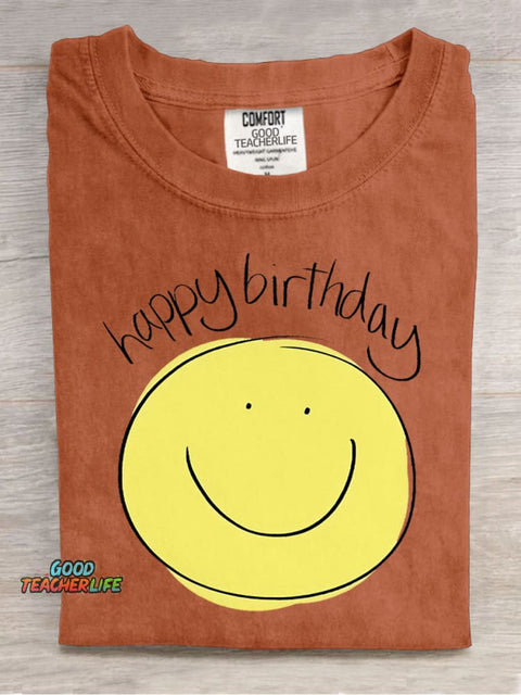 Happy Birthday Decorative Pattern T-shirt
