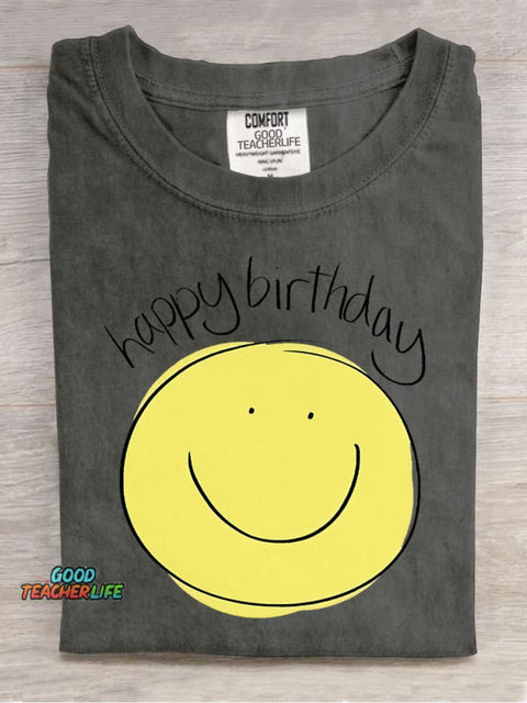 Happy Birthday Decorative Pattern T-shirt