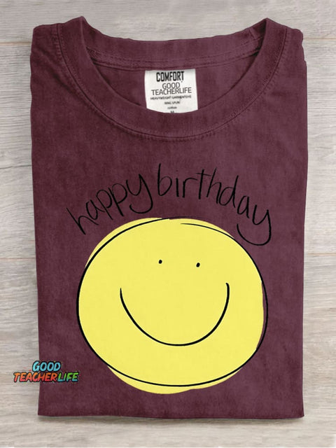 Happy Birthday Decorative Pattern T-shirt