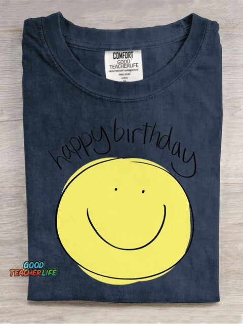 Happy Birthday Decorative Pattern T-shirt