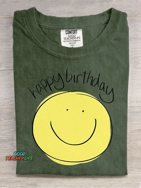Happy Birthday Decorative Pattern T-shirt