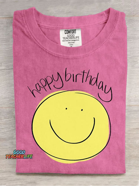 Happy Birthday Decorative Pattern T-shirt
