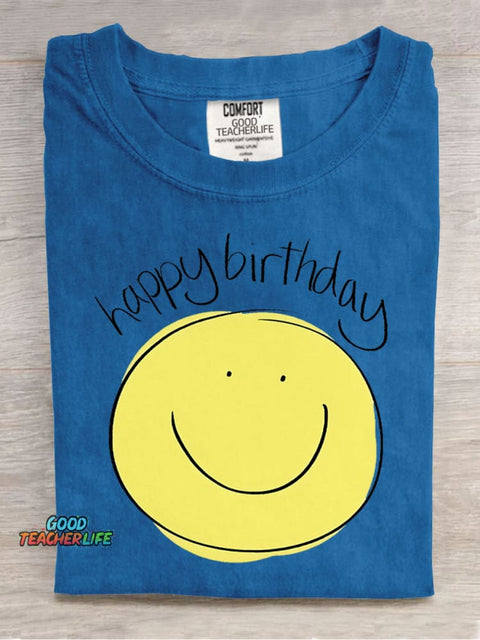 Happy Birthday Decorative Pattern T-shirt