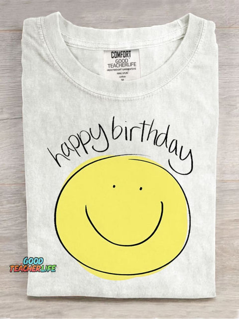 Happy Birthday Decorative Pattern T-shirt