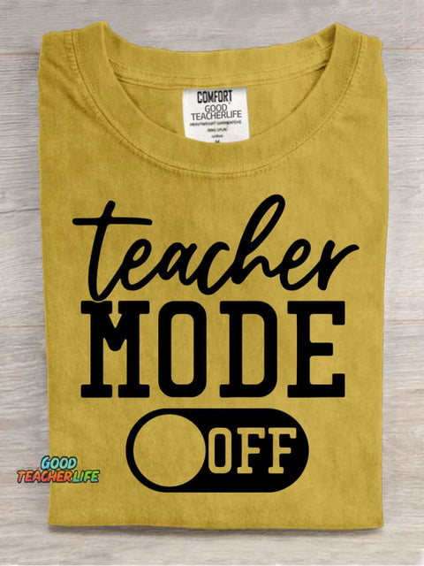 Teacher Mode Off Decorative Pattern T-shirt