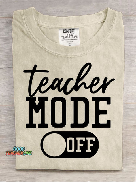 Teacher Mode Off Decorative Pattern T-shirt