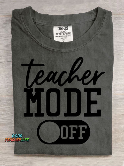 Teacher Mode Off Decorative Pattern T-shirt