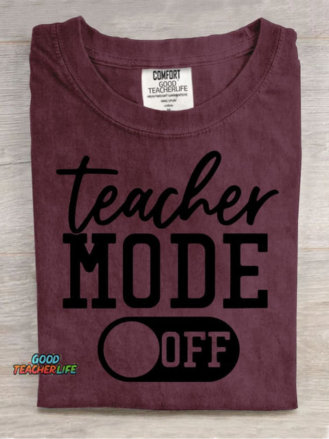 Teacher Mode Off Decorative Pattern T-shirt