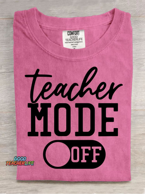 Teacher Mode Off Decorative Pattern T-shirt