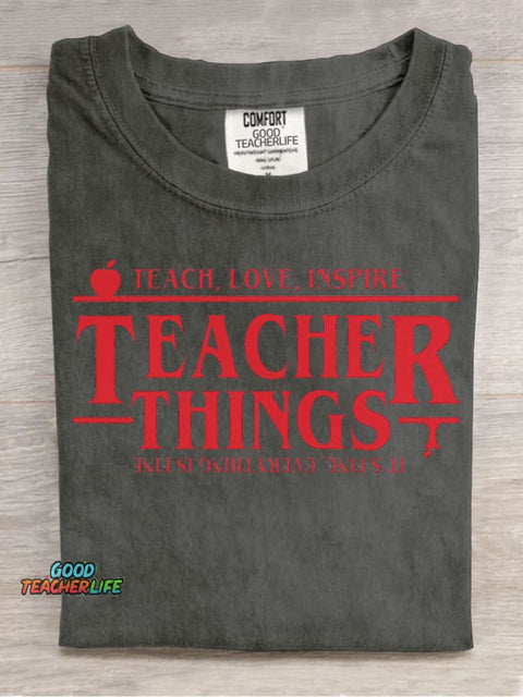 Teach Love Inspire Decorative Pattern T-shirt