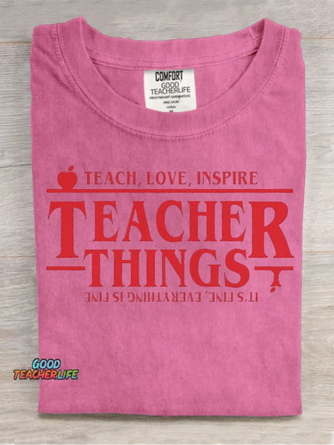 Teach Love Inspire Decorative Pattern T-shirt