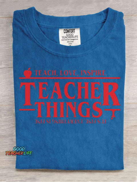 Teach Love Inspire Decorative Pattern T-shirt
