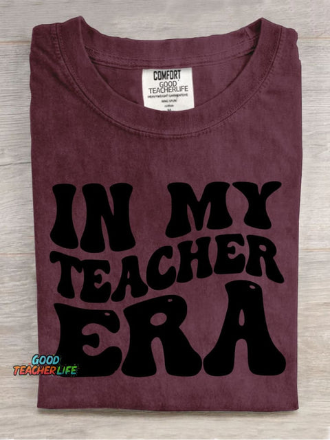 In My Teacher Era Decorative Pattern T-shirt