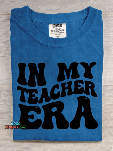 In My Teacher Era Decorative Pattern T-shirt
