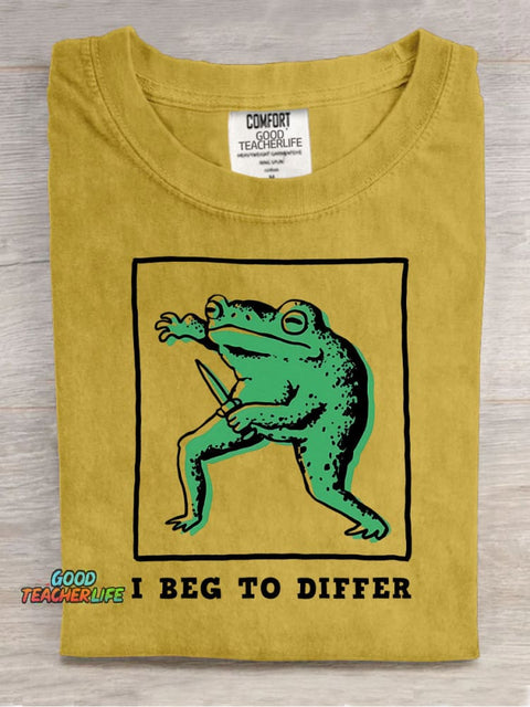 I Beg To Differ Decorative Pattern T-shirt
