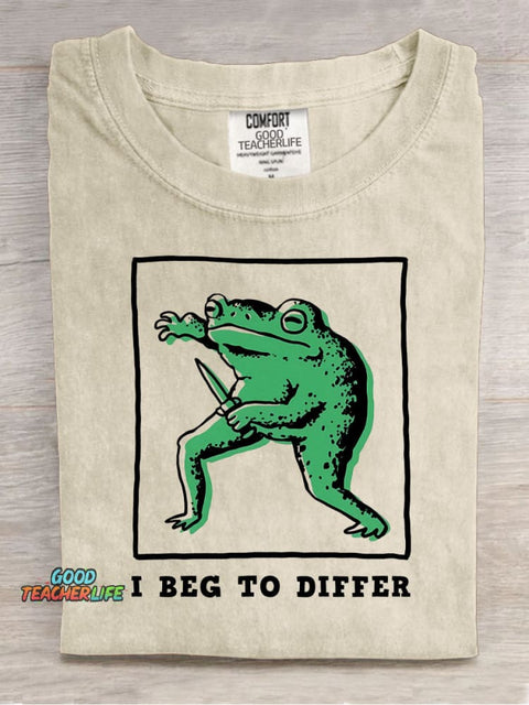 I Beg To Differ Decorative Pattern T-shirt